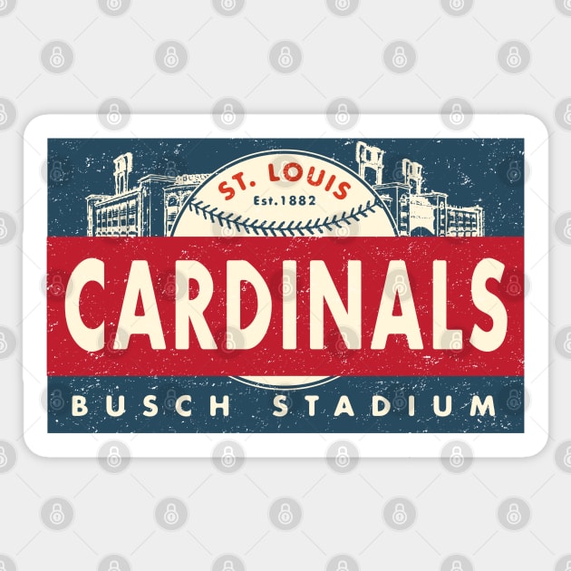 St. Louis Cardinals Banner by Buck Tee Originals Sticker by Buck Tee